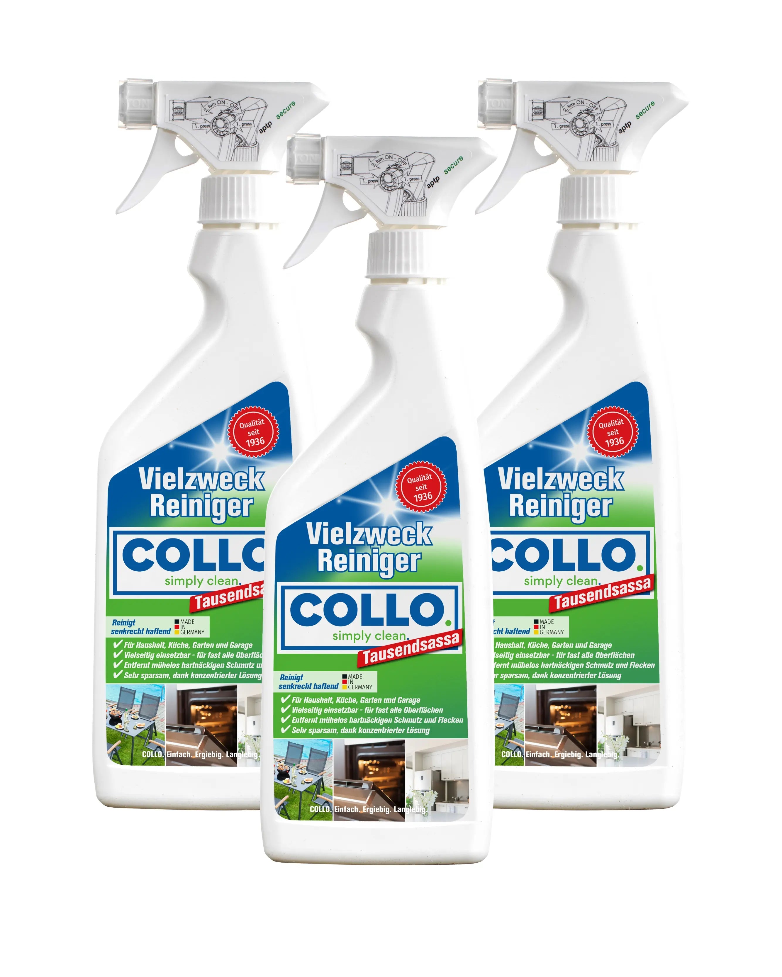 Vorteilsset: 3x Tausendsassa - Vielzweckreiniger / Allzweckreiniger - 0005.3 - COLLO. simply clean.